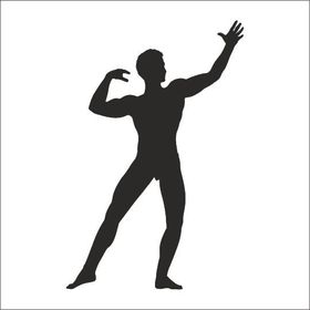 130 cm Body Gym Folyo Sticker