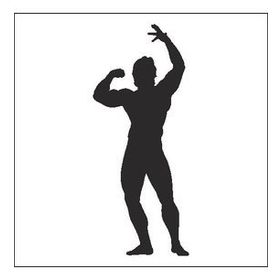 130 cm Body Gym Folyo Sticker