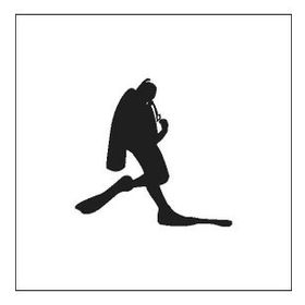 130 cm Dalgıç Folyo Sticker