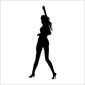 130 cm Dansçı Folyo Sticker