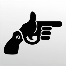130 cm El Silahı Folyo Sticker