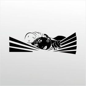 130 cm Kadın Folyo Sticker