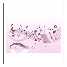 130 cm Müzik Notası Folyo Sticker