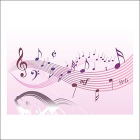 130 cm Müzik Notası Folyo Sticker