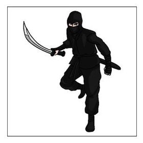 130 cm Ninja Folyo Sticker