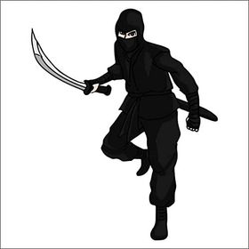 130 cm Ninja Folyo Sticker