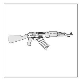130 cm Silahlar Folyo Sticker
