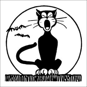 130 cm Siyah Kedi Folyo Sticker