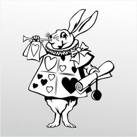130 cm Süslü Tavşan Folyo Sticker