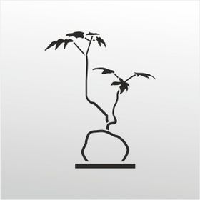 130 cm Taş Ve Ağaç Folyo Sticker