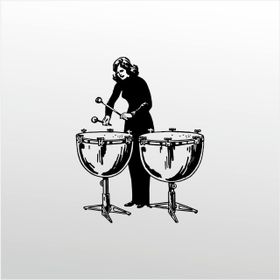 130 cm Tumba Çalan Kadın Folyo Sticker