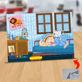 13024741 Mışıl Uyuyan Sevimli Çocuk 99 Parça Puzzle Yapboz Tablo