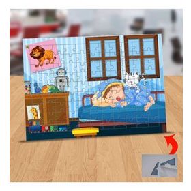 13024741 Mışıl Uyuyan Sevimli Çocuk 99 Parça Puzzle Yapboz Tablo