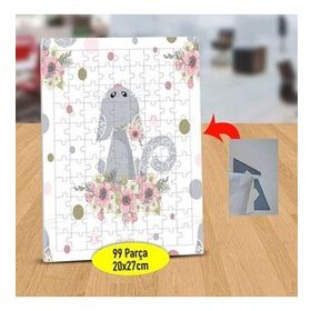 13051911 Sevimli Çiçekli Kedi 99 Parça Puzzle Yapboz Tablo