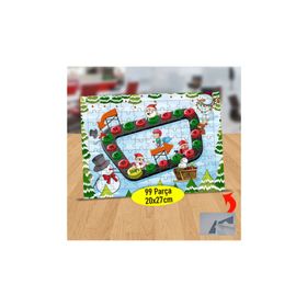 1306399 Yılbaşı Temalı Kayak Yarışı 99 Parça Puzzle Yapboz Tablo