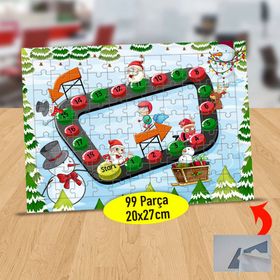 1306399 Yılbaşı Temalı Kayak Yarışı 99 Parça Puzzle Yapboz Tablo
