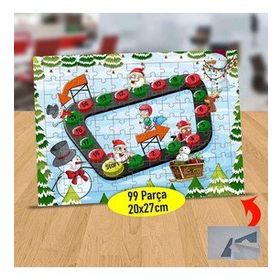 1306399 Yılbaşı Temalı Kayak Yarışı 99 Parça Puzzle Yapboz Tablo