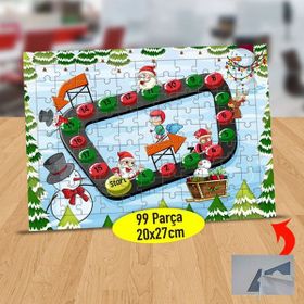 1306399 Yılbaşı Temalı Kayak Yarışı 99 Parça Puzzle Yapboz Tablo