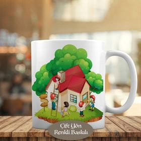 1308-23514 Çocukların Ağaçlı Evi Kupa Bardak