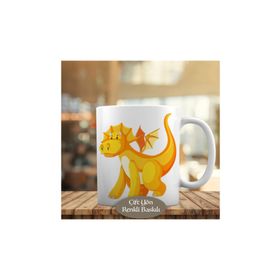 1308-24075 Sarı Kanatlı Dinozor Kupa Bardak