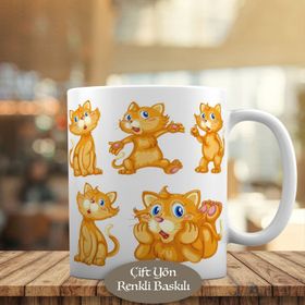 1308-942 Mavi Gözlü Sevimli Pisicik Kedi Kupa Bardak