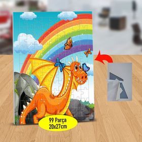 130810479 Gökkuşağı Altında Ejderha 99 Parça Puzzle Yapboz Tablo
