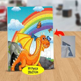 130810479 Gökkuşağı Altında Ejderha 99 Parça Puzzle Yapboz Tablo