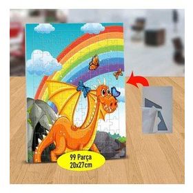 130810479 Gökkuşağı Altında Ejderha 99 Parça Puzzle Yapboz Tablo