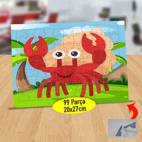130811733 Sevimli Kırmızı Yengeç 99 Parça Puzzle Yapboz Tablo