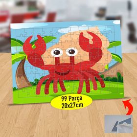 130811733 Sevimli Kırmızı Yengeç 99 Parça Puzzle Yapboz Tablo
