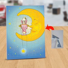 130816748 Ayda Yıldız Tutan Kedicik 99 Parça Puzzle Yapboz Tablo