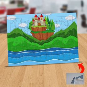 130818046 Deniz Kenarında Şato 99 Parça Puzzle Yapboz Tablo