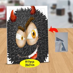 130818481 Boynuzlu Kötü Surat 99 Parça Puzzle Yapboz Tablo