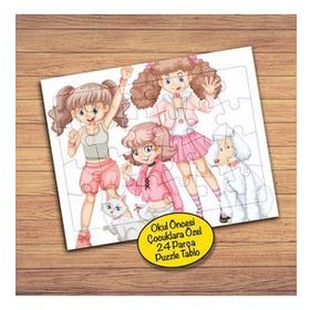 130819718 Anime Kızlar 24 Parça Çocuklara Özel Yapboz Tablo