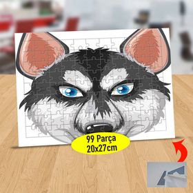 130820152 Sibirya Kurdu Portre 99 Parça Puzzle Yapboz Tablo