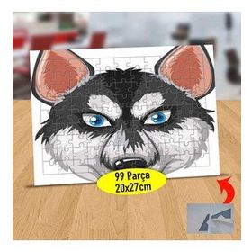 130820152 Sibirya Kurdu Portre 99 Parça Puzzle Yapboz Tablo