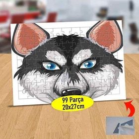 130820152 Sibirya Kurdu Portre 99 Parça Puzzle Yapboz Tablo