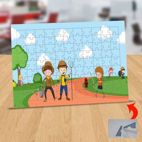 130822526 Kostümlü Sevimli Çocuklar 99 Parça Puzzle Yapboz Tablo