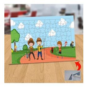 130822526 Kostümlü Sevimli Çocuklar 99 Parça Puzzle Yapboz Tablo