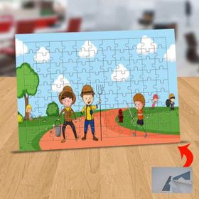130822526 Kostümlü Sevimli Çocuklar 99 Parça Puzzle Yapboz Tablo