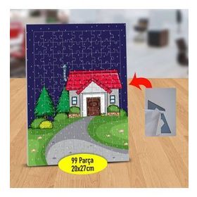 130822634 Gece Küçük Ev Yolu 99 Parça Puzzle Yapboz Tablo