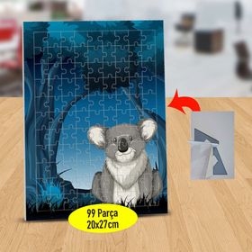 130823948 Karanlık Ormanda Koala 99 Parça Puzzle Yapboz Tablo