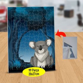 130823948 Karanlık Ormanda Koala 99 Parça Puzzle Yapboz Tablo