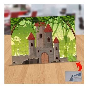 130823985 Yeşiller Arasında Şato 99 Parça Puzzle Yapboz Tablo