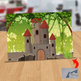 130823985 Yeşiller Arasında Şato 99 Parça Puzzle Yapboz Tablo