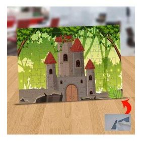 130823985 Yeşiller Arasında Şato 99 Parça Puzzle Yapboz Tablo