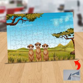130824635 Üçüz Sevimli Sincap 99 Parça Puzzle Yapboz Tablo
