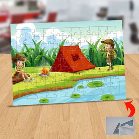 130824800 Çadır Kuran Kampçılar 99 Parça Puzzle Yapboz Tablo