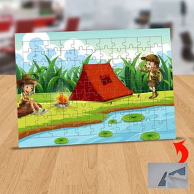 130824800 Çadır Kuran Kampçılar 99 Parça Puzzle Yapboz Tablo