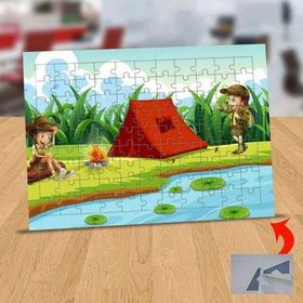 130824800 Çadır Kuran Kampçılar 99 Parça Puzzle Yapboz Tablo